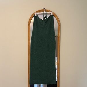 Elegant Green Halter Dress